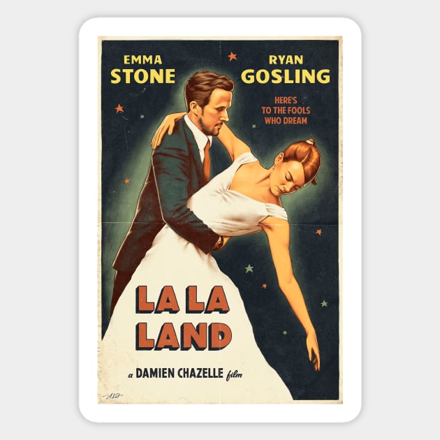 La La Land vintage poster Sticker by EduardoLimon